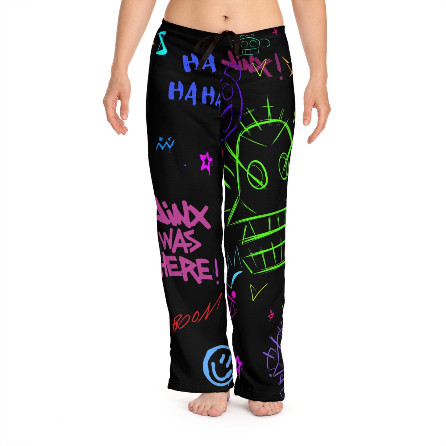 Women’s Relaxed Fit Pajama Pants – All-Over Print