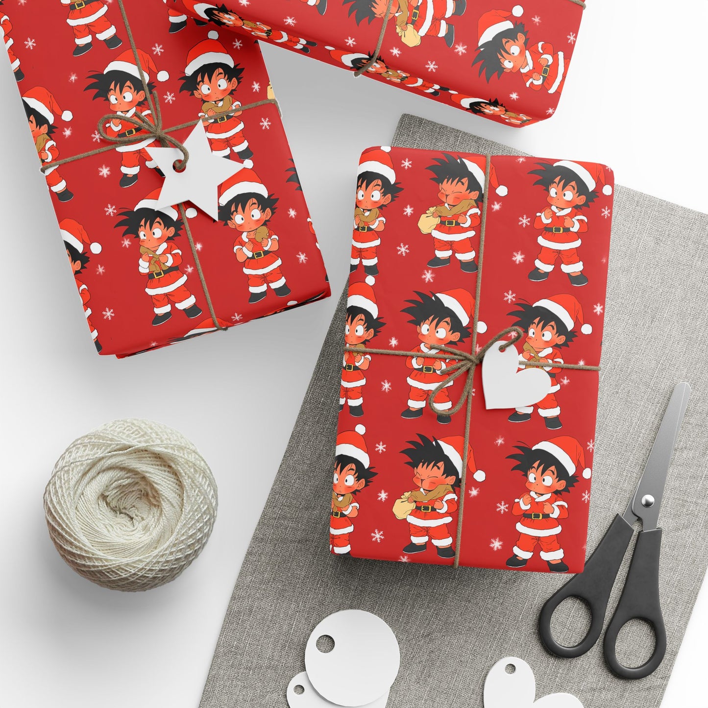 Anime Manga Dragonball Z San Goku Christmas Wrapping Papers, Holiday Gift Wrap, Gift for Kids, Unique Xmas Present, Festive Packaging