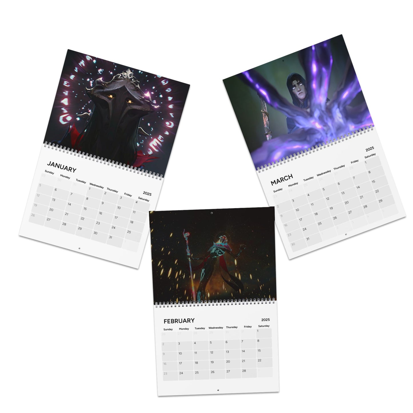 2025 Wall Calendar – Semi-Gloss Art Print, Seasonal Decorative Planner