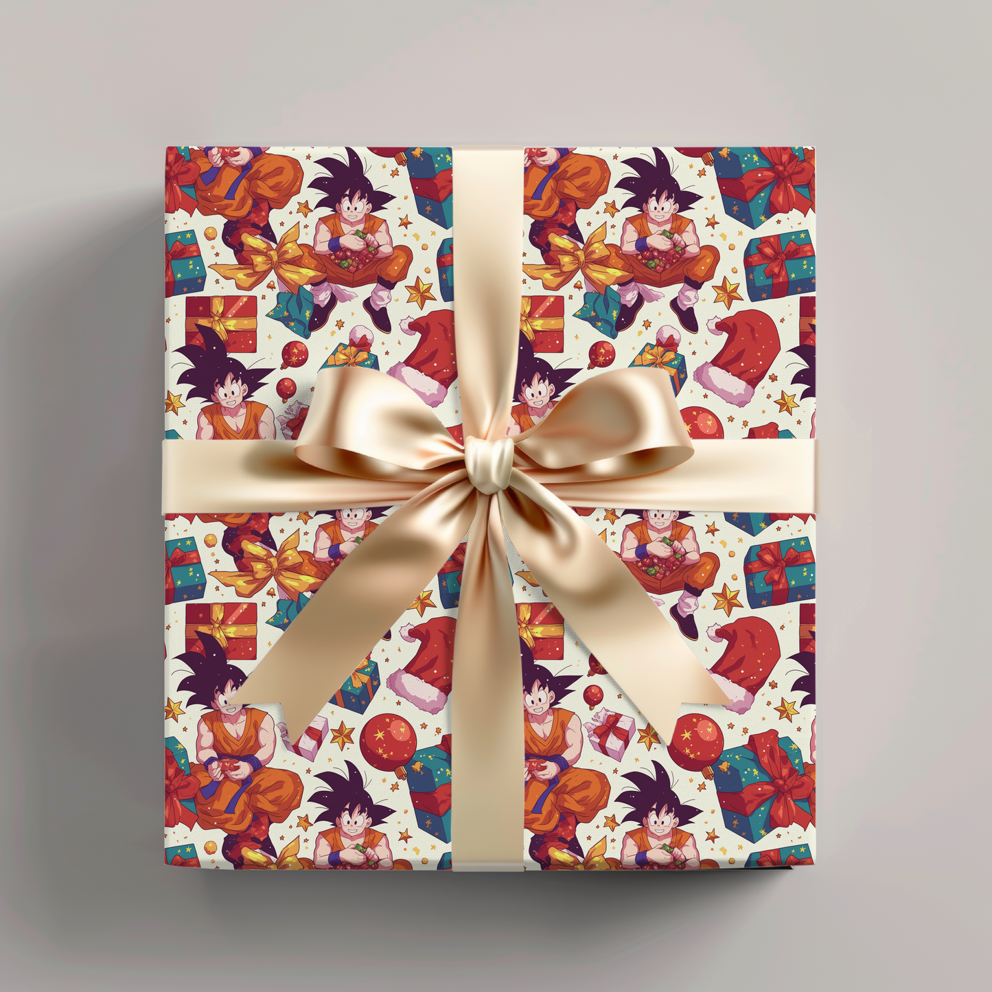 Anime Manga Dragonball Z San Goku Christmas Wrapping Papers, Holiday Gift Wrap, Gift for Kids, Unique Xmas Present, Festive Packaging