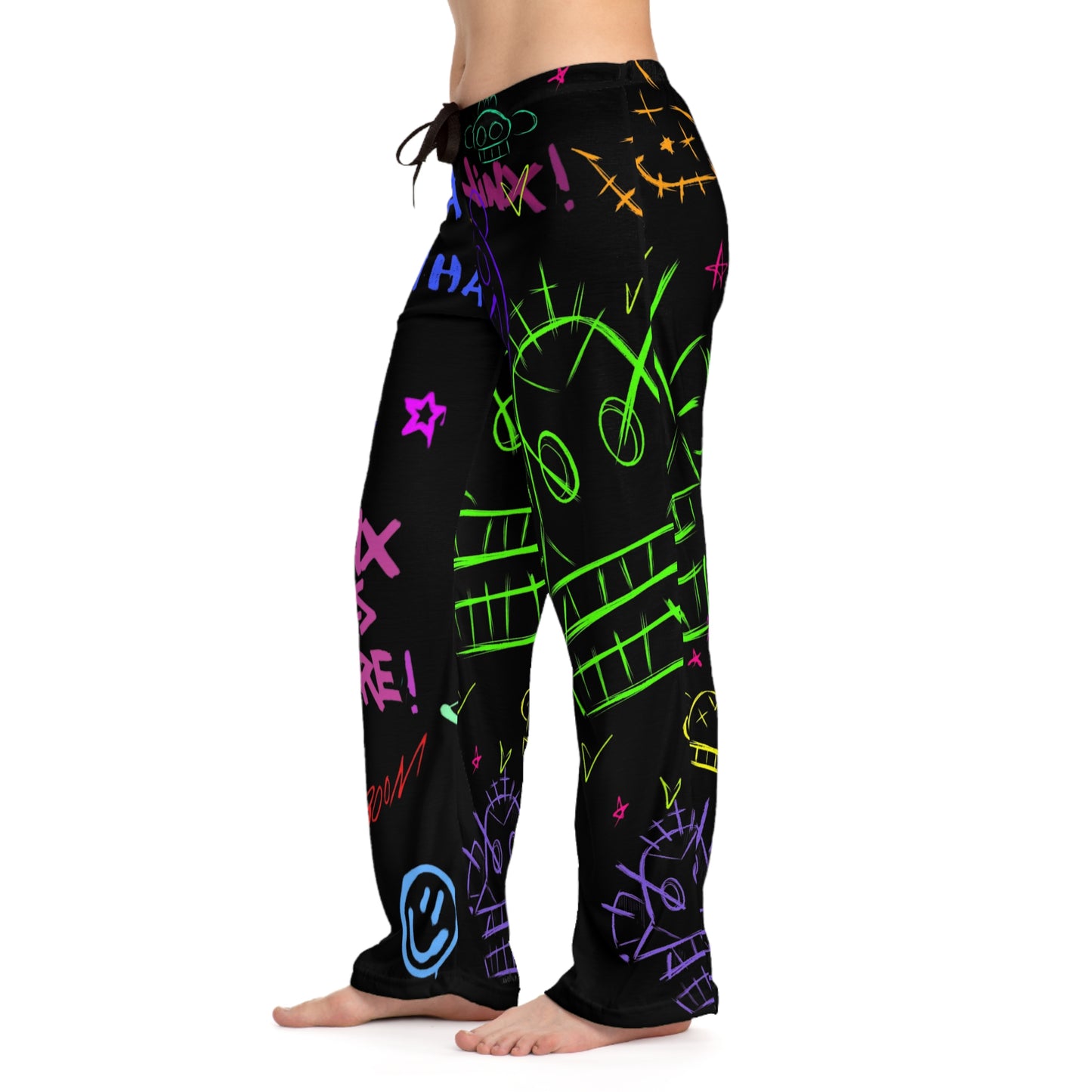 Women’s Relaxed Fit Pajama Pants – All-Over Print