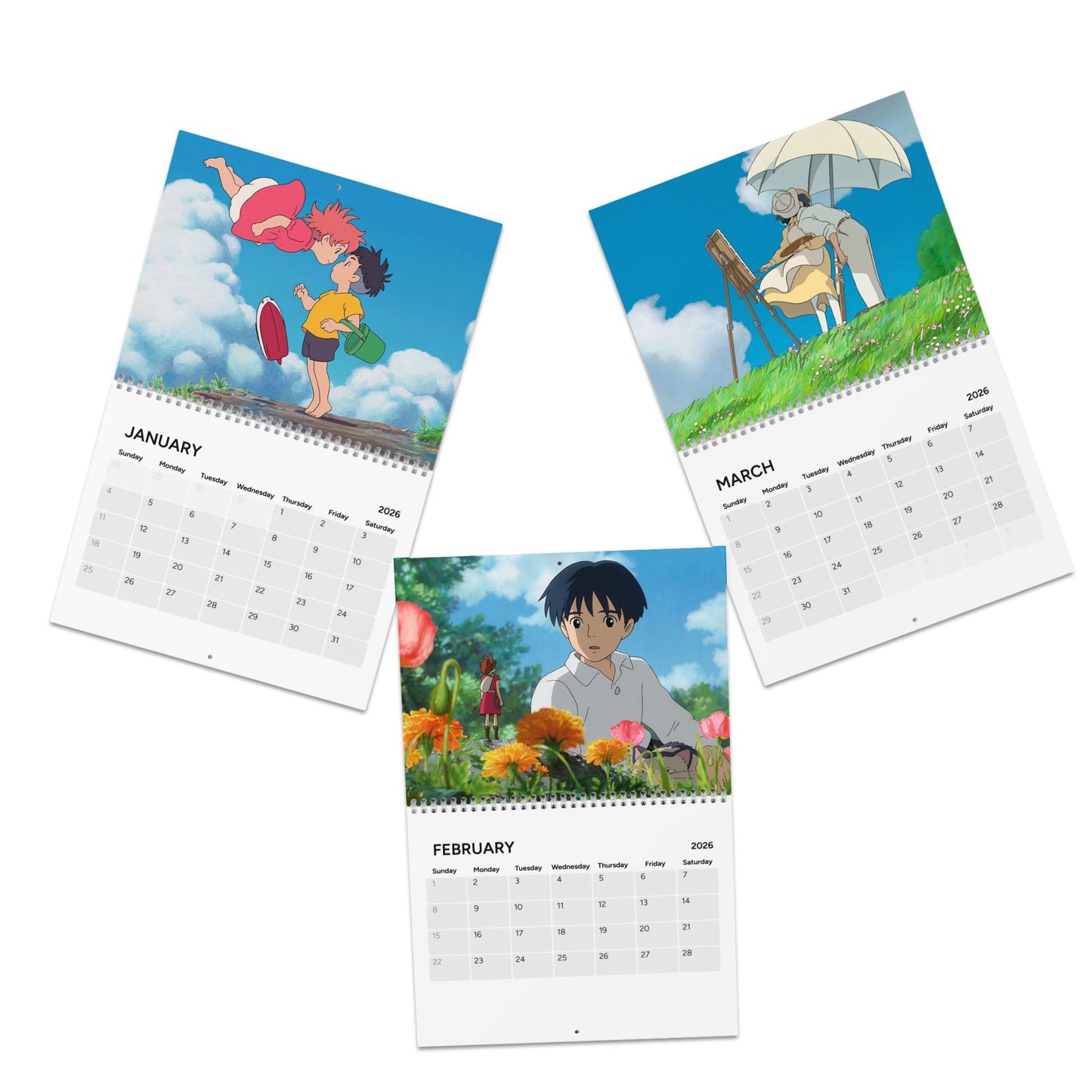2026 anime wall calendar
