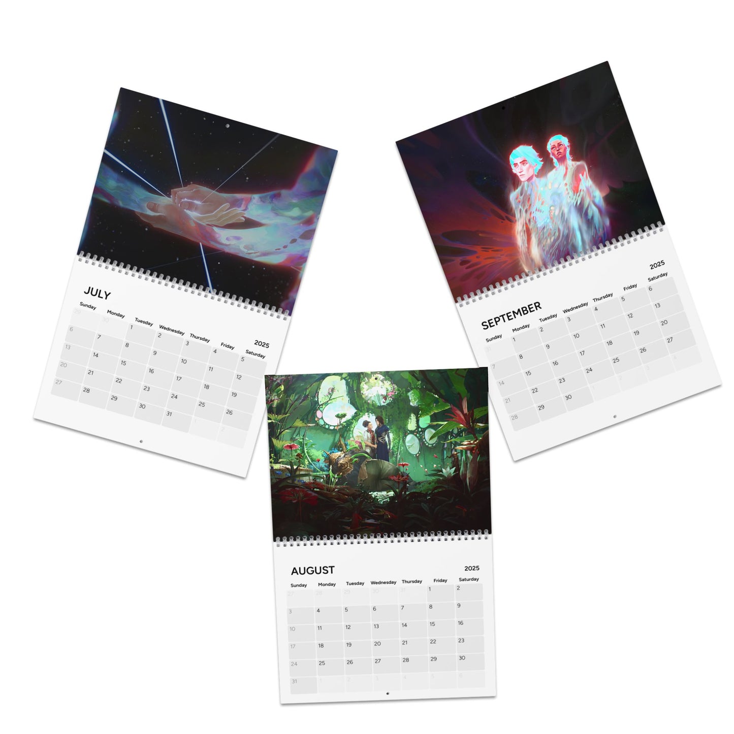 2025 Wall Calendar – Semi-Gloss Art Print, Seasonal Decorative Planner