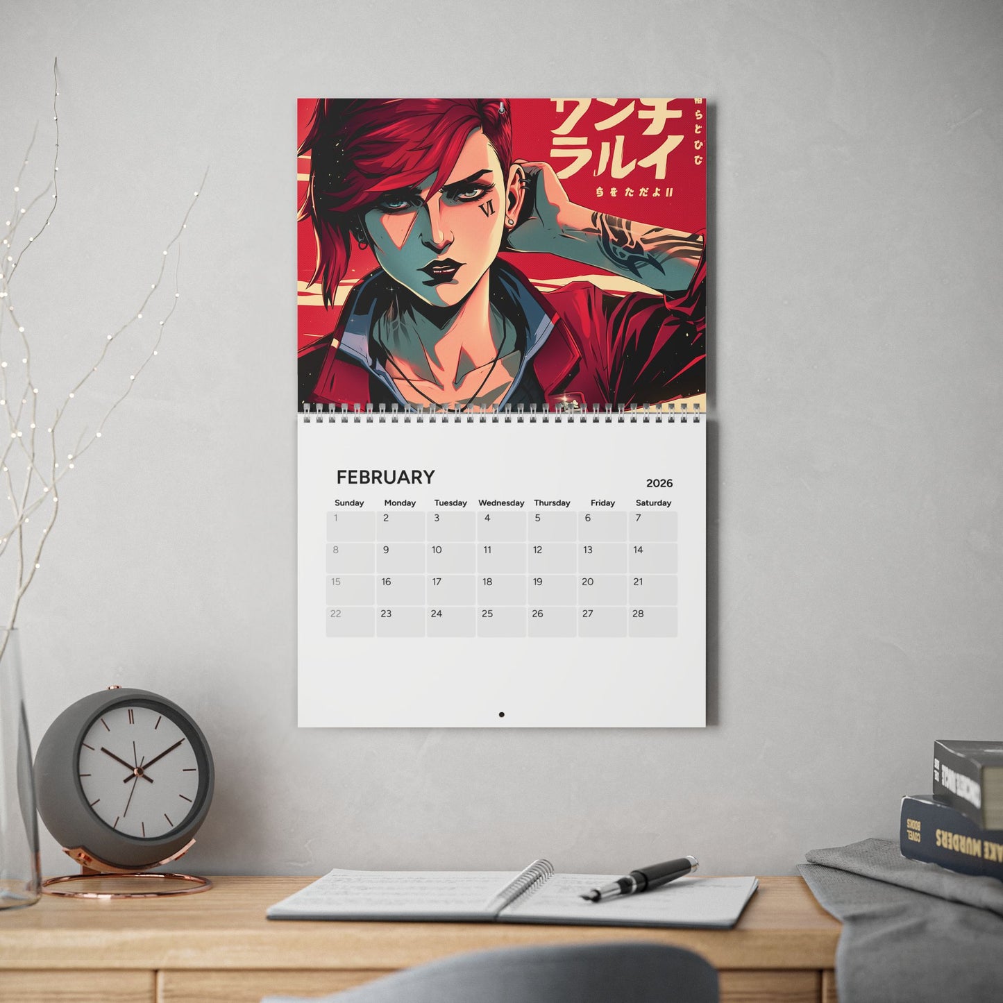 Anime Inspired Wall Calendar 2026