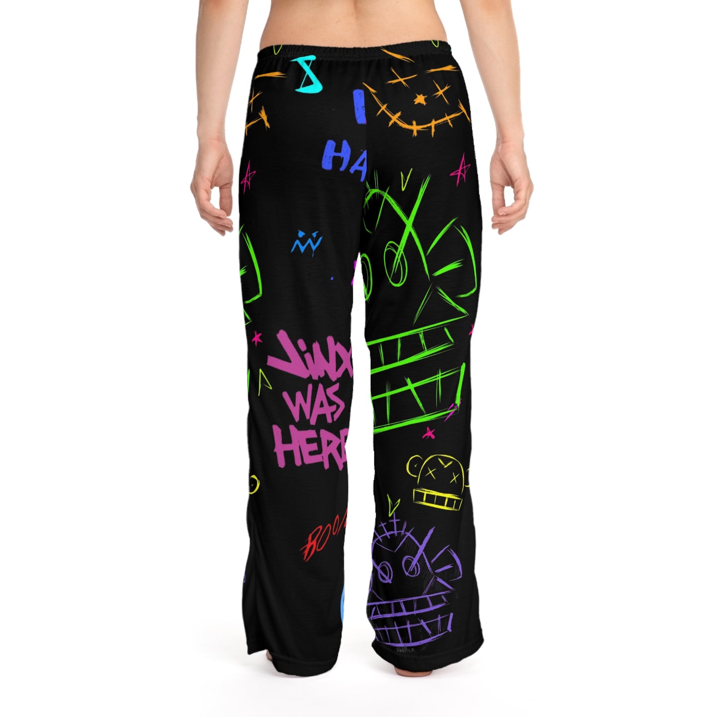 Women’s Relaxed Fit Pajama Pants – All-Over Print