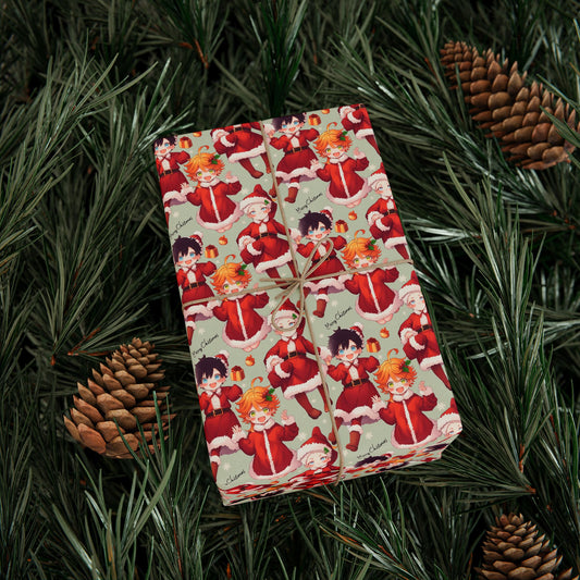 Anime Wrapping Papers, Promised Neverland, Emma Ray Norman, Holiday Gift Wrap, Christmas Anime, Manga, Kawai Gift
