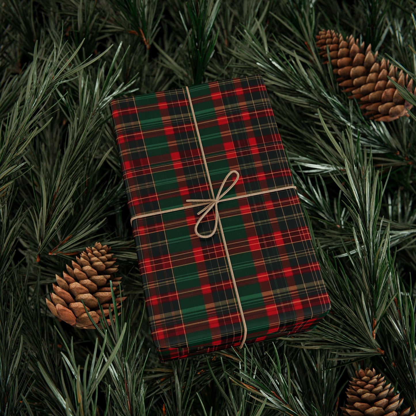 Classic Christmas Plaid Wrapping Paper Holiday Gift Wrap Tartan Gift Wrap Red Christmas Gift Wrap Traditional Christmas Wrapping Paper Plaid