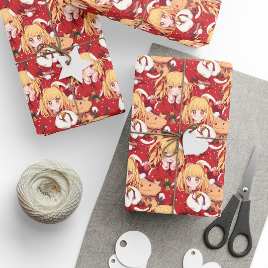 Anime Gift Wrapping Papers, Misa Amane Death Note Manga Christmas Wrapping Paper, Anime Lovers Cute Kawaii Gift Wrap, Unique Design