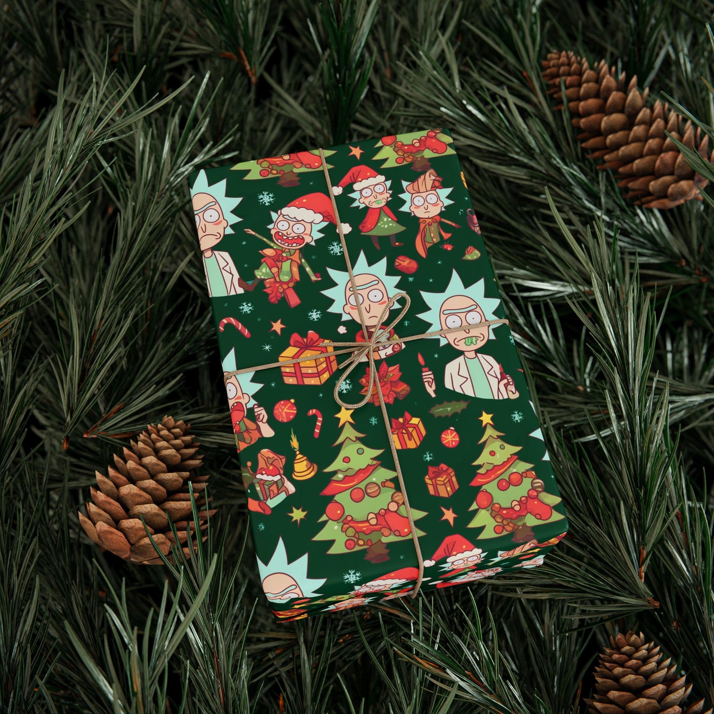 Christmas Rick and Morty Wrapping Papers - Funny Gift for Him, Boyfriend, Husband - Birthday, Father's Day, rick, joke wrapping paper