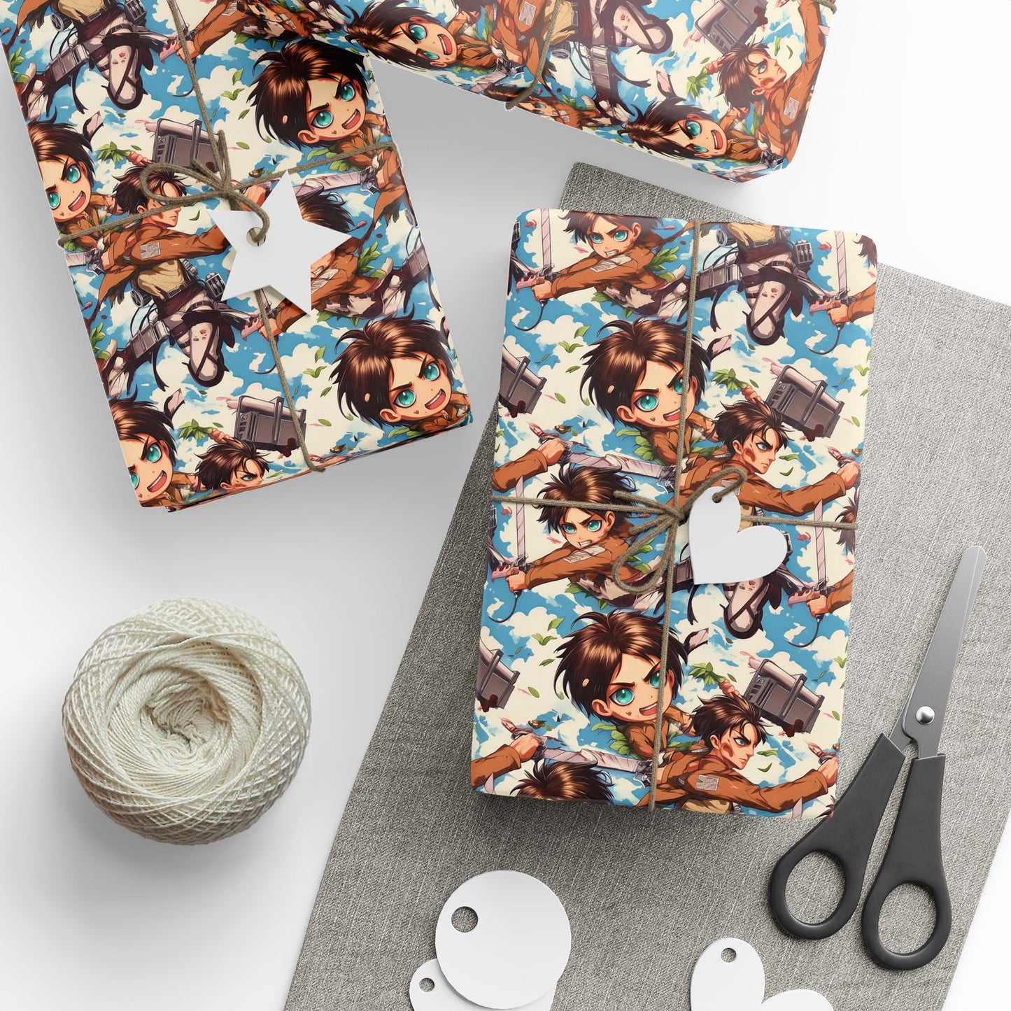Attack on Titan Gift Wrapping Papers, Levi & Eren, Trendy AOT Anime  Christmas Wrap, Anime Lover Holiday Packaging, Otaku Gift Wrap