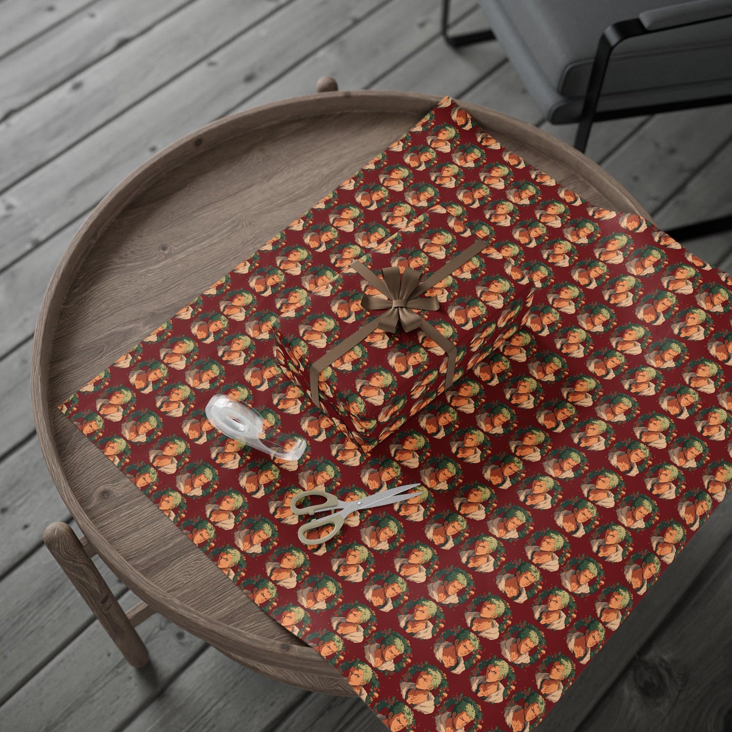 One Piece Anime Roronoa Zoro Christmas Wrapping Papers -  Manga Otaku Red Wrapping Paper, Holiday Decor, Cute Holiday Gift Wrap, Anime Lover