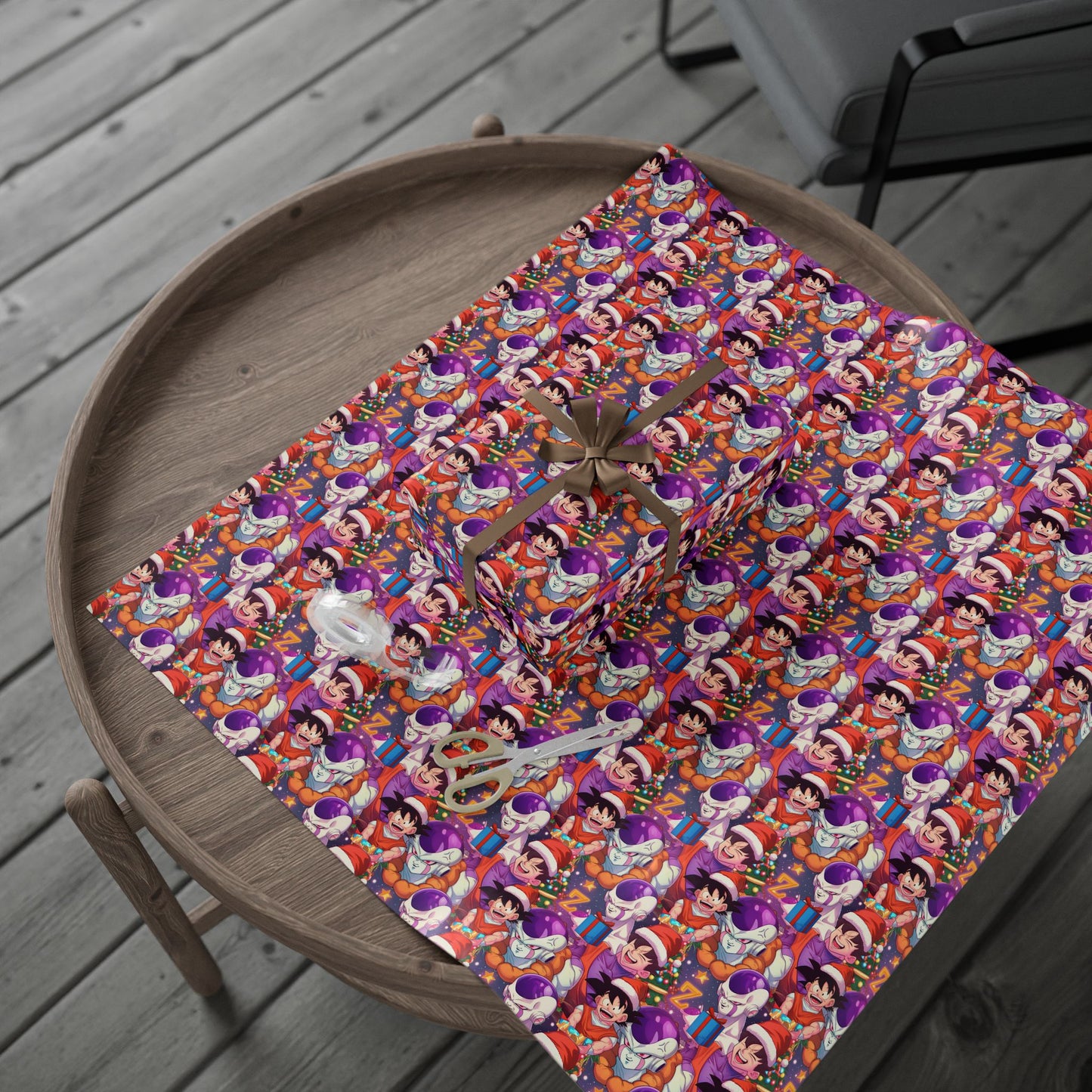 Anime Manga Dragonball Z San Goku Frieza Christmas Wrapping Papers, Holiday Gift Wrap, Gift for Kids, Unique Xmas Present, Festive Packaging