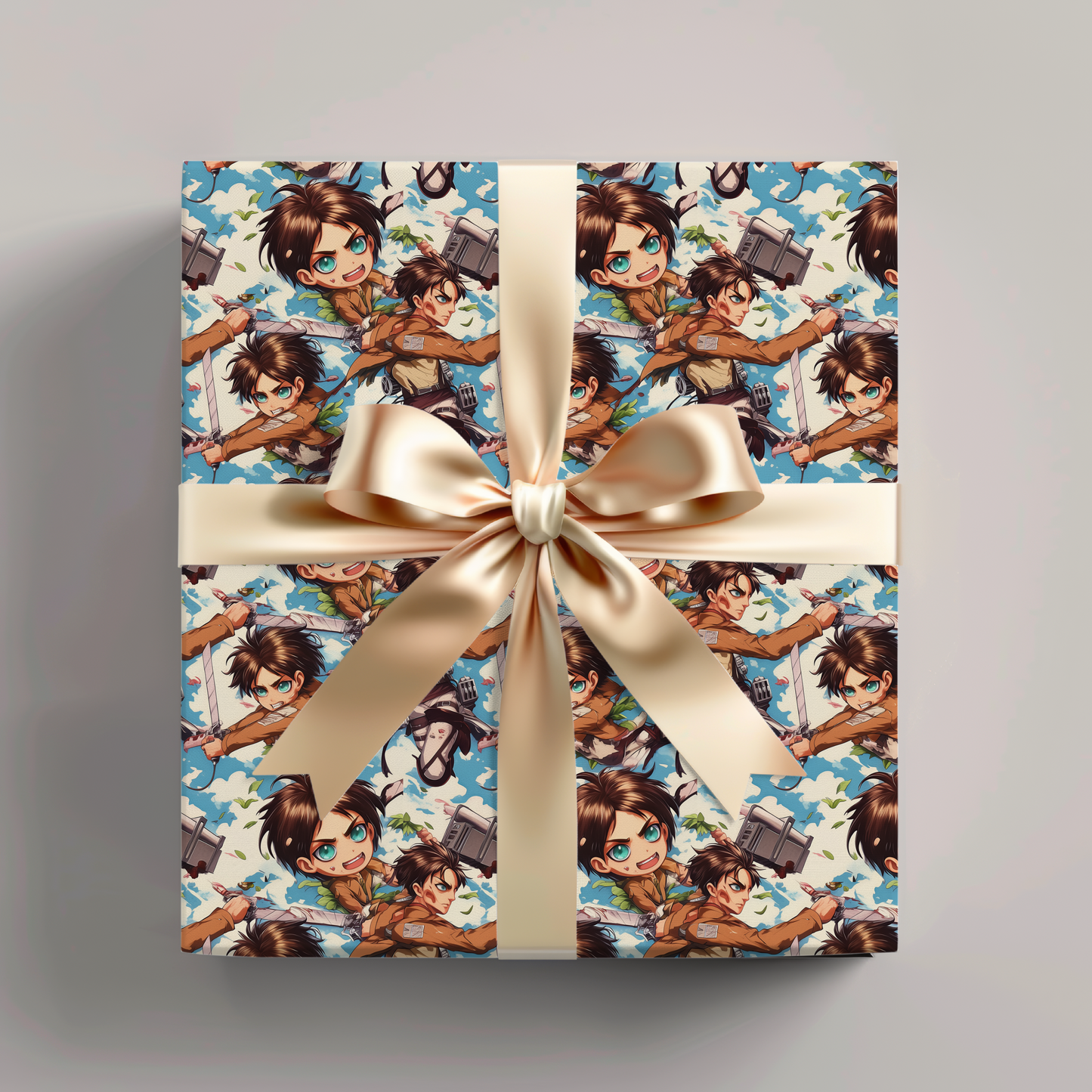 Attack on Titan Gift Wrapping Papers, Levi & Eren, Trendy AOT Anime  Christmas Wrap, Anime Lover Holiday Packaging, Otaku Gift Wrap