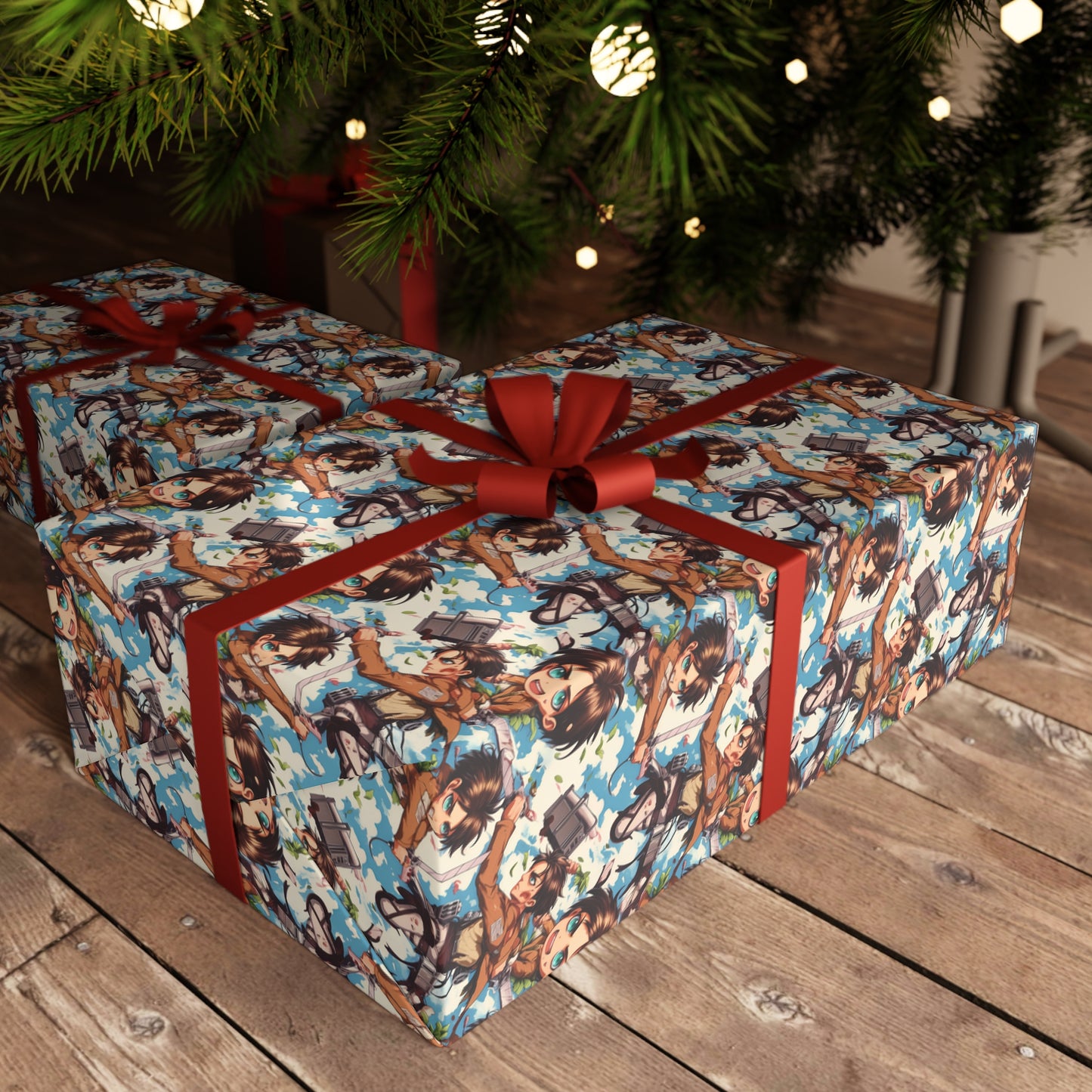 Attack on Titan Gift Wrapping Papers, Levi & Eren, Trendy AOT Anime  Christmas Wrap, Anime Lover Holiday Packaging, Otaku Gift Wrap