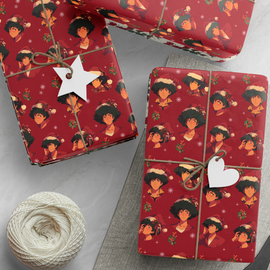 Anime cowboy bebop Gift Wrapping Papers, Spike Spiegel manga facial expression, Trendy Christmas Wrap, Anime Lover Holiday Packaging, Otaku