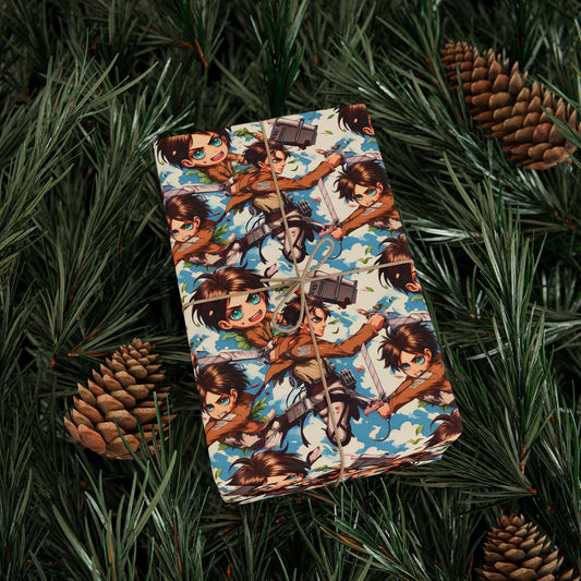Attack on Titan Gift Wrapping Papers, Levi & Eren, Trendy AOT Anime  Christmas Wrap, Anime Lover Holiday Packaging, Otaku Gift Wrap