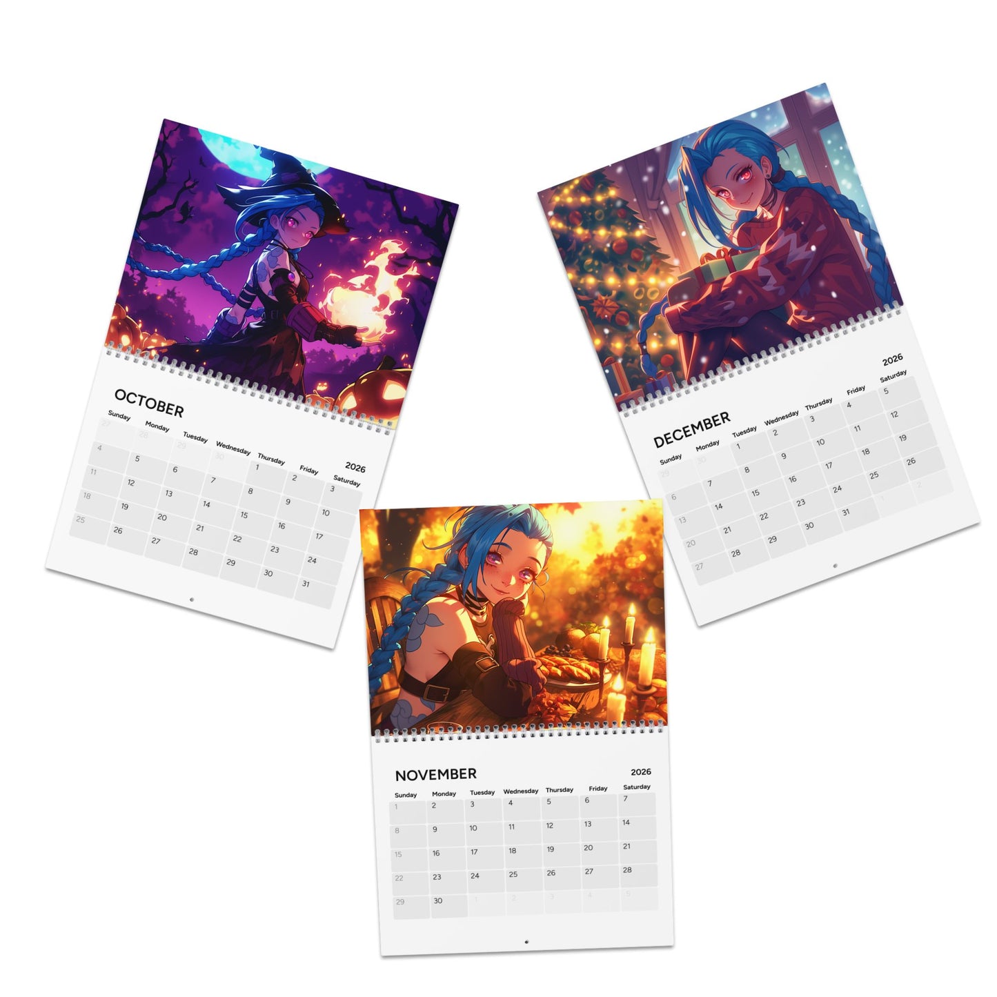 Jinx-inspired Wall Calendar 2026