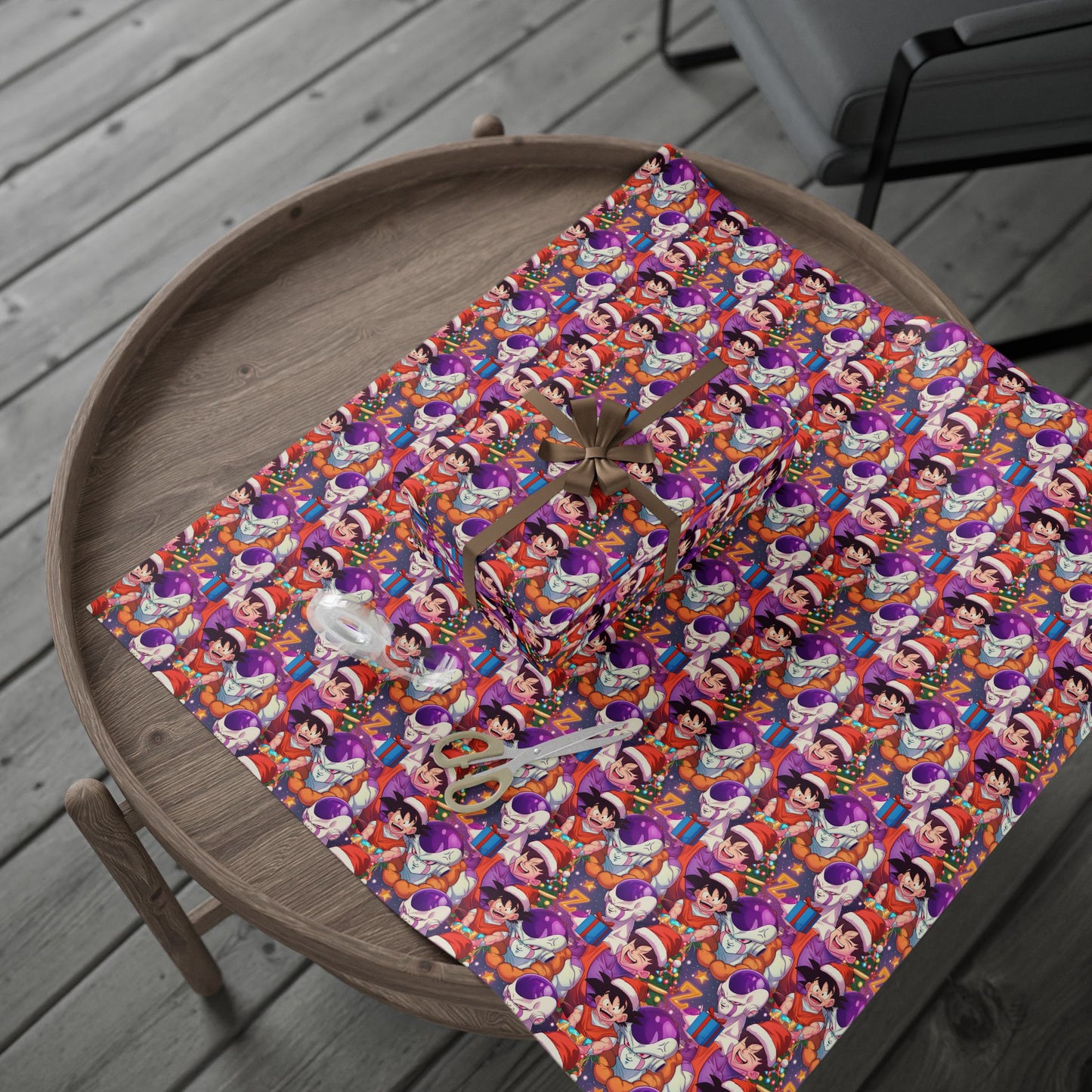 Anime Manga Dragonball Z San Goku Frieza Christmas Wrapping Papers, Holiday Gift Wrap, Gift for Kids, Unique Xmas Present, Festive Packaging