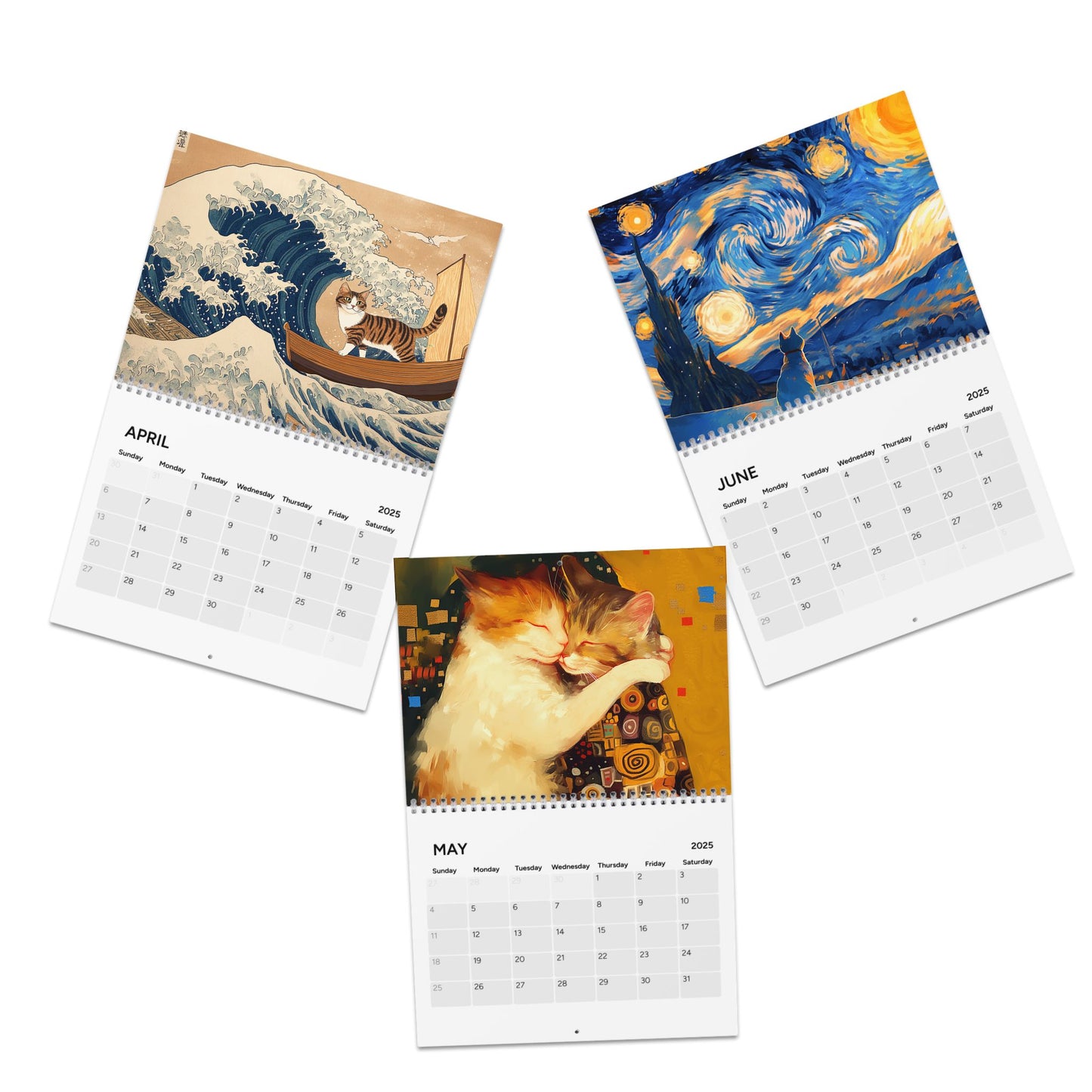 2025 Wall Calendar – Cat portrait - Cute & Stylish Decorative Planner