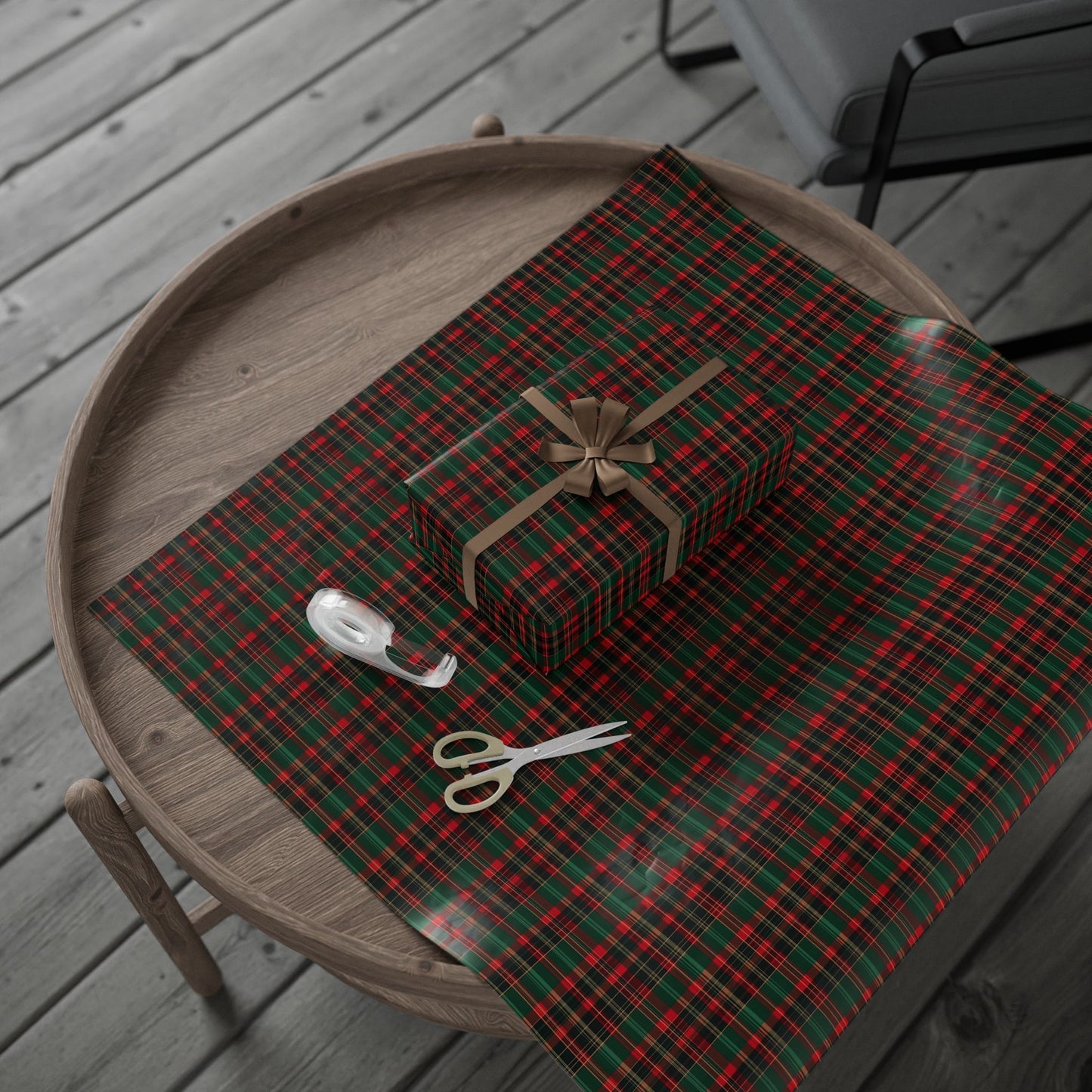 Classic Christmas Plaid Wrapping Paper Holiday Gift Wrap Tartan Gift Wrap Red Christmas Gift Wrap Traditional Christmas Wrapping Paper Plaid