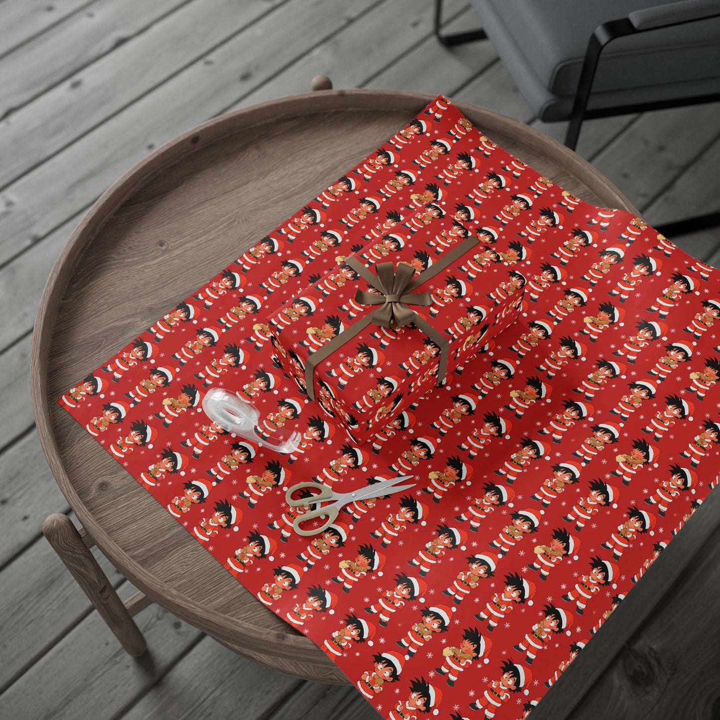 Anime Manga Dragonball Z San Goku Christmas Wrapping Papers, Holiday Gift Wrap, Gift for Kids, Unique Xmas Present, Festive Packaging