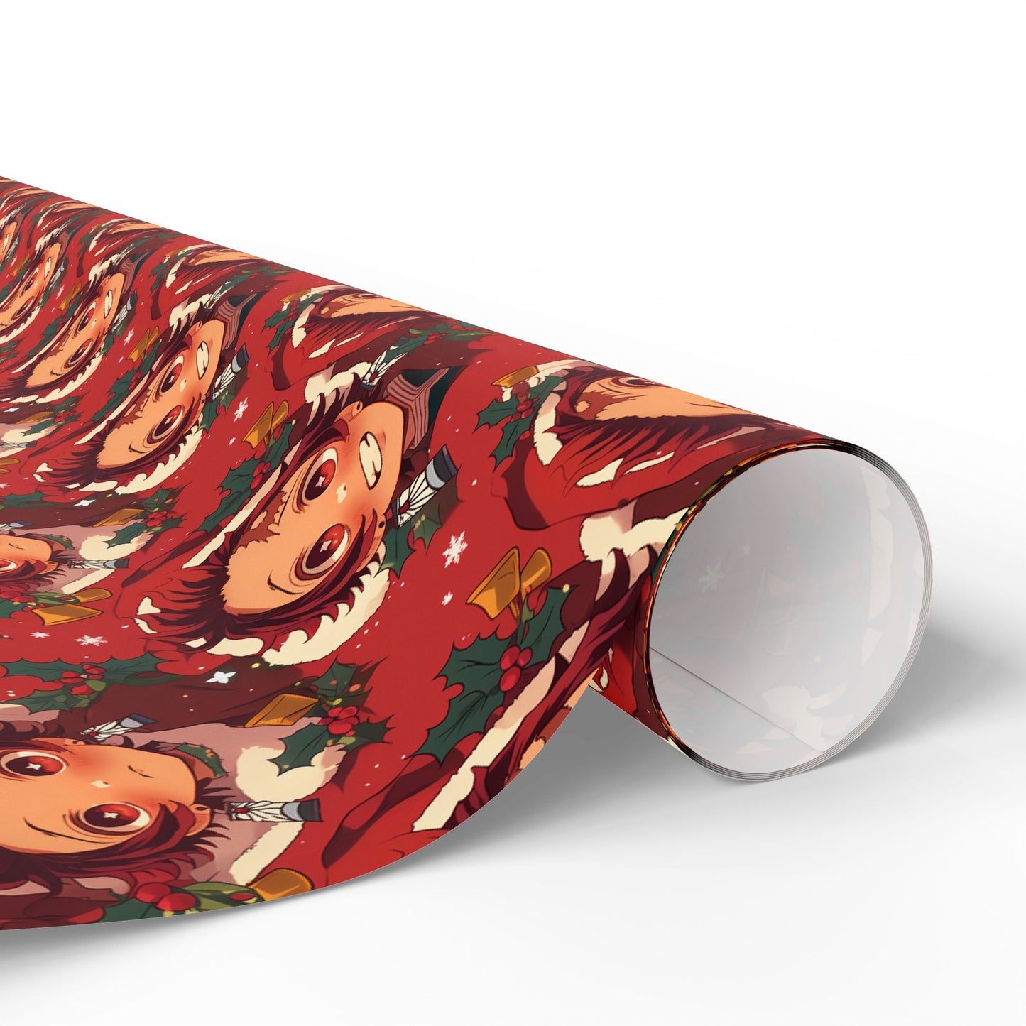 Demon Slayer Wrapping paper, Holiday Gift Wrap, Gift Wrap Christmas, Seasonal Gift Wrap, anime wrapping paper, red manga gift wrap